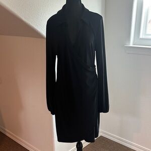 Boston Proper Black Long Sleeve Dress